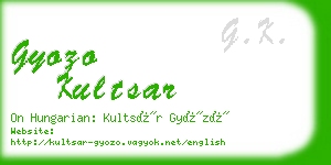 gyozo kultsar business card